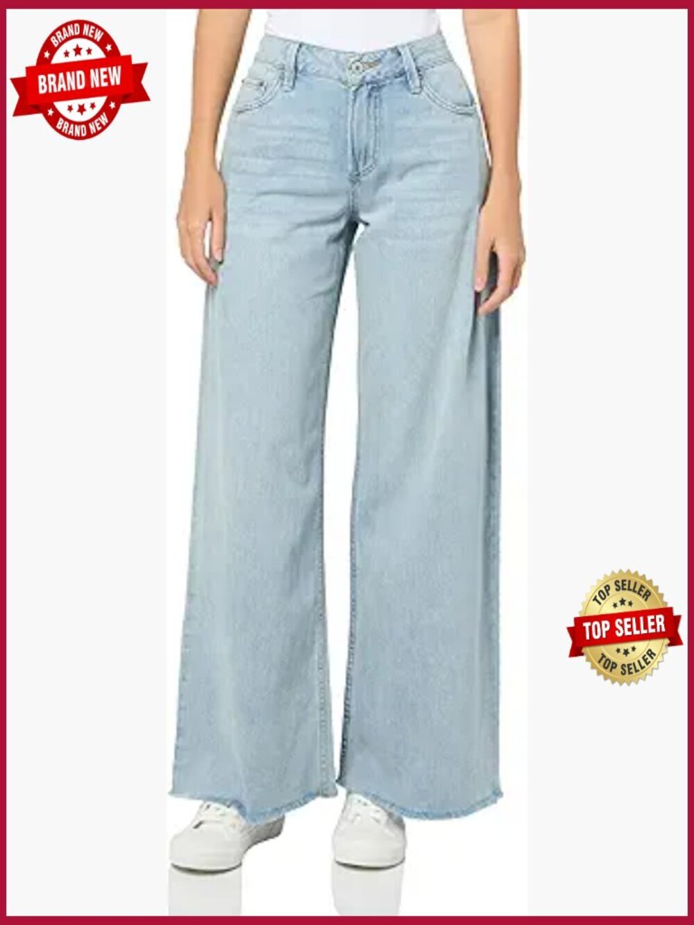 Wide Leg Liquid Denim Luxe Palazzo Jeans High Rise